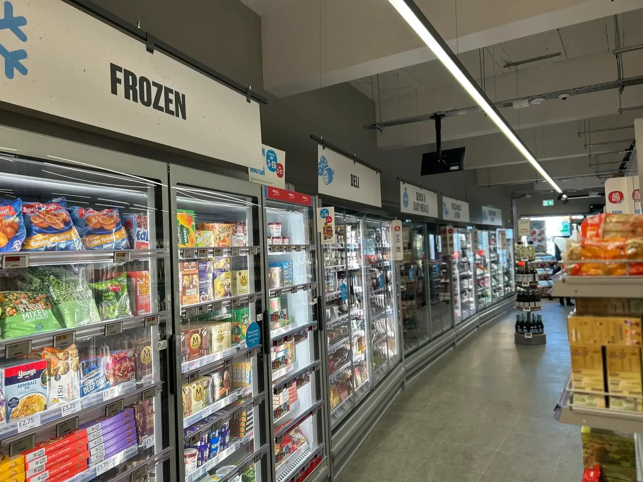 CO-OP Matlock interior showing suspended ceiling and retail fit-out by Eastledge Interiors
