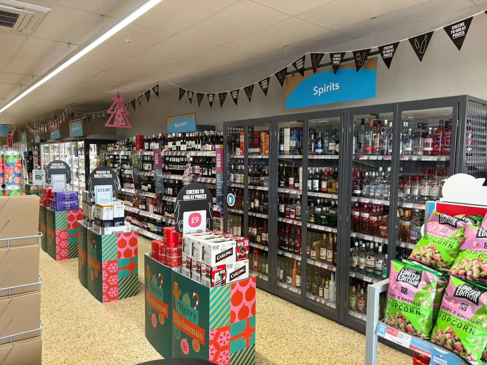 CO-OP Swallownest sales floor showing ceiling grid and retail layout