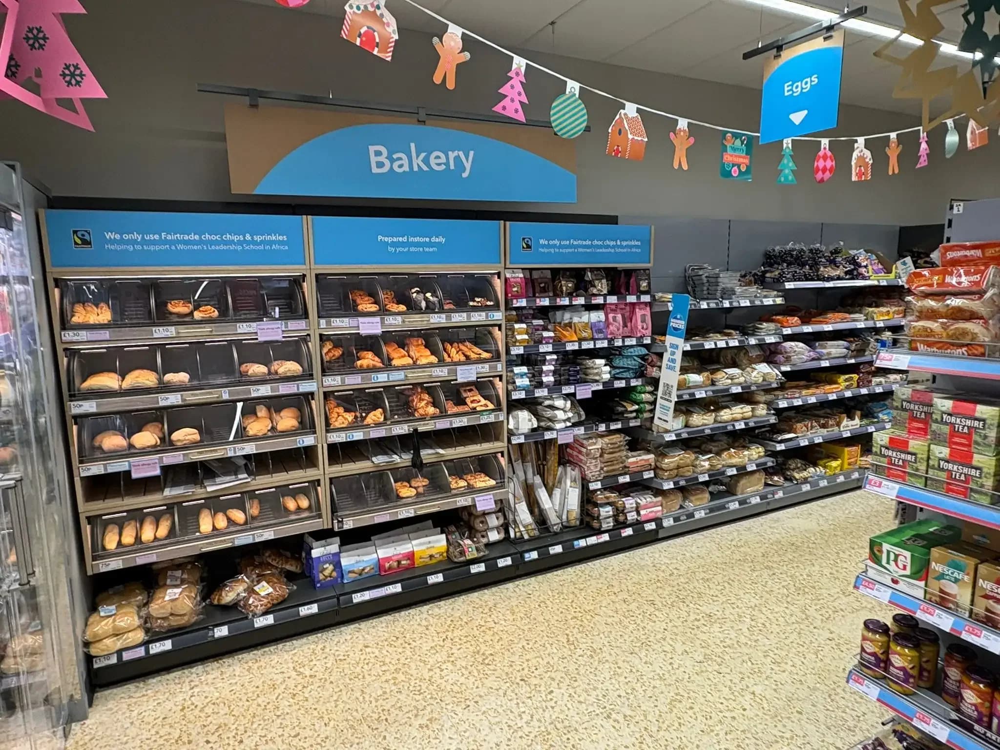CO-OP Swallownest interior showing completed ceiling and lighting installation