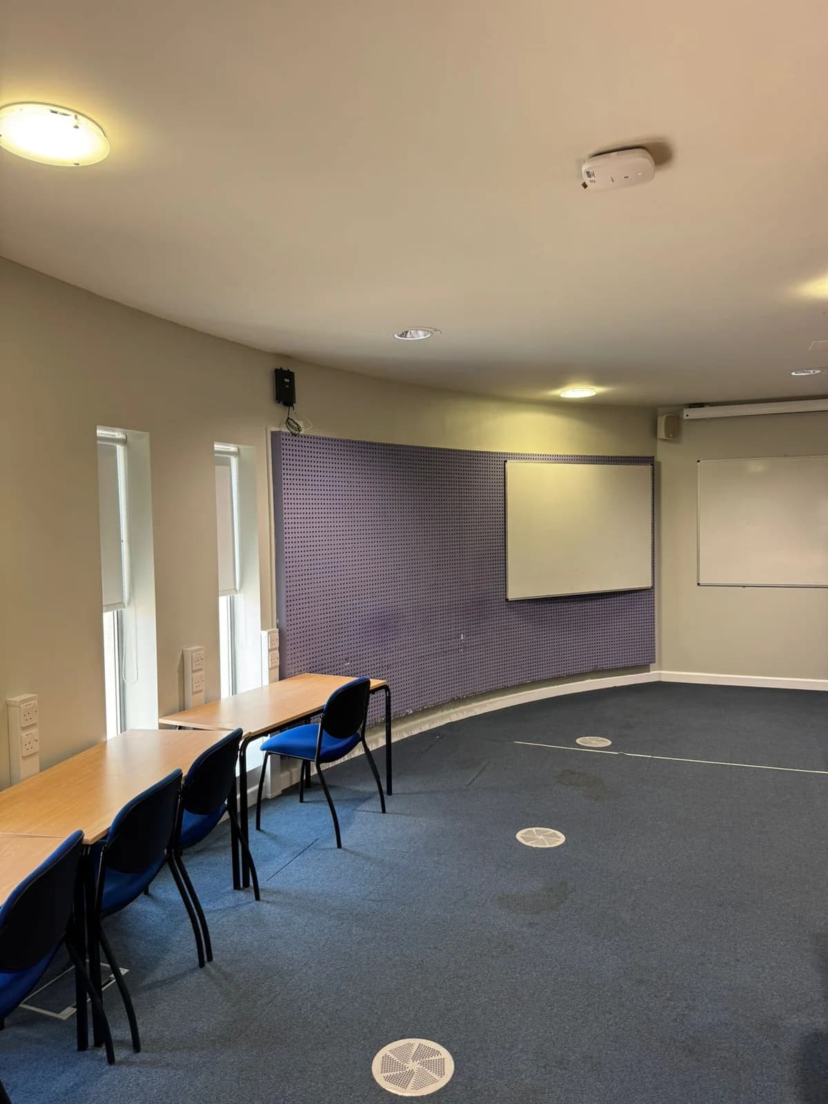 Before wall-mounted acoustic panels were installed at Portland Building, University of Nottingham
