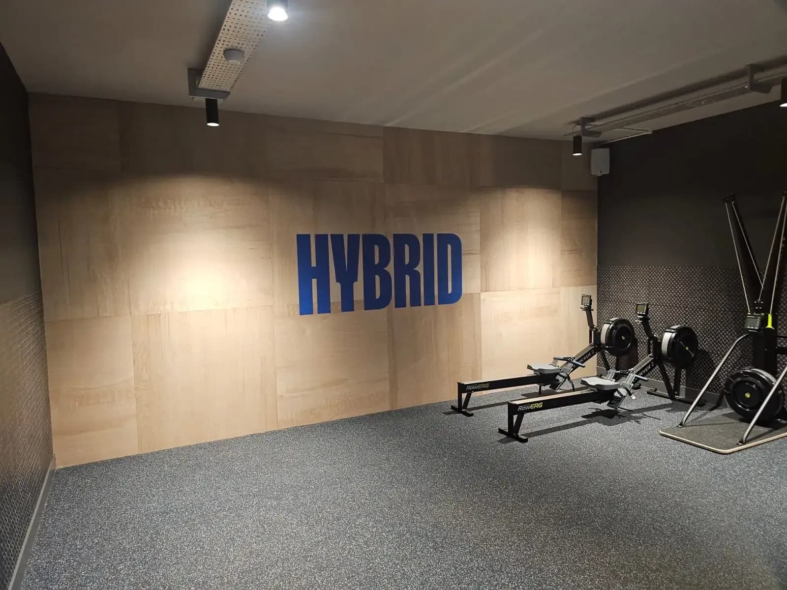 Reception and entrance area at The Gym Group Hendon showing wall finishes and feature partition work