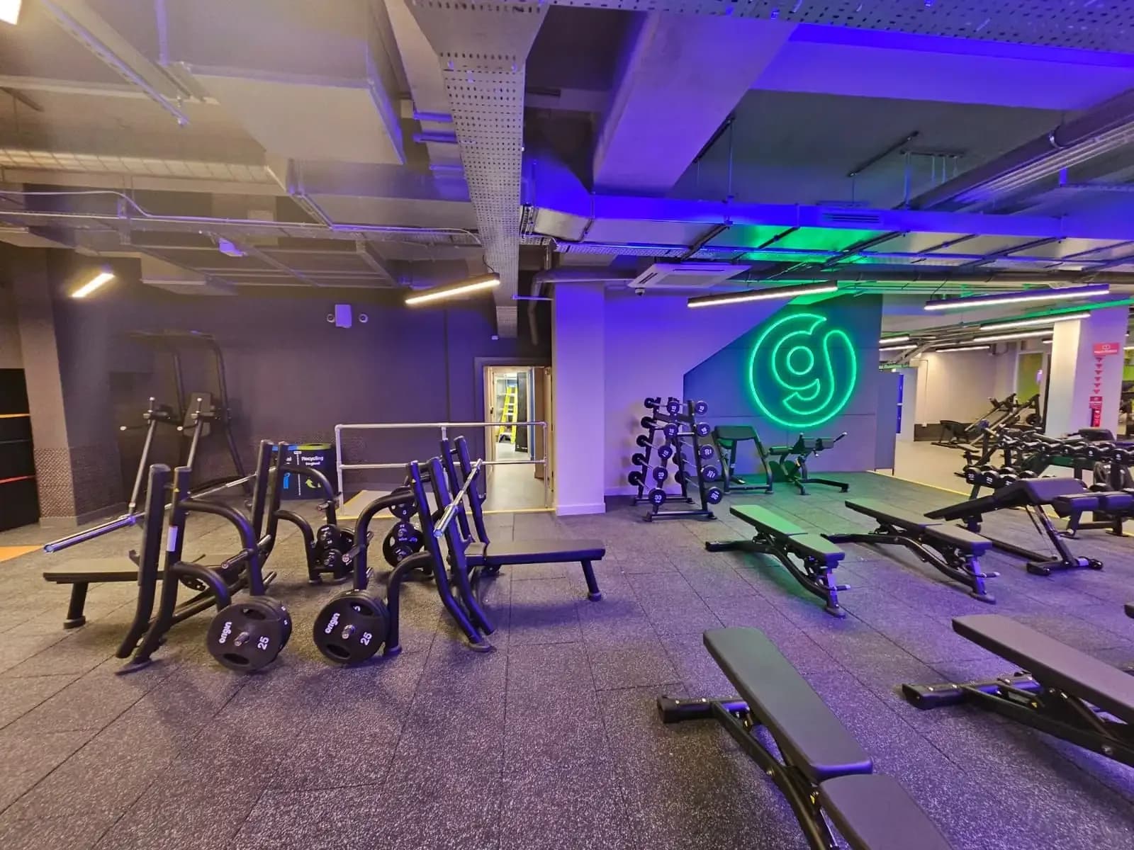 Interior fit-out at The Gym Group Hendon